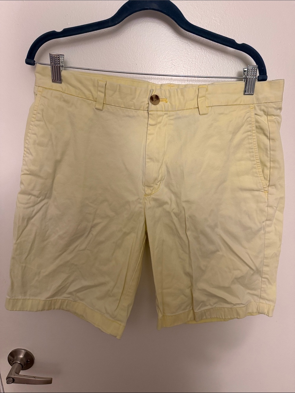 Vineyard Vines Pale Yellow Flat Front Shorts